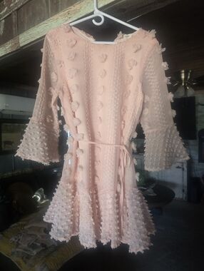 entro Soft Pink Floral Textured Top